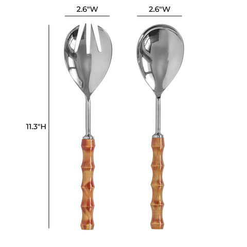 Leonie Beaumont Stainless Steel Salad Serving Spoons - Set of 2 - image 3