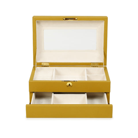 Isabelle Marlowe Mustard Yellow Vegan Leather Contract-Grade Jewelry Box - image 5