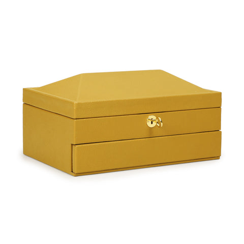 Isabelle Marlowe Mustard Yellow Vegan Leather Contract-Grade Jewelry Box - image 6