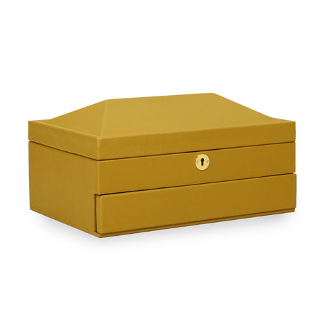 Isabelle Marlowe Mustard Yellow Vegan Leather Contract-Grade Jewelry Box - image 3