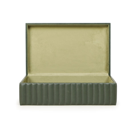 Odette Fontaine Ribbed Green Vegan Leather Contract-Grade Storage Box - image 4
