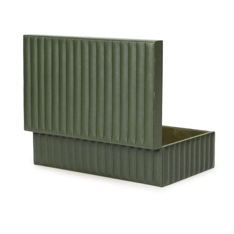 Odette Fontaine Ribbed Green Vegan Leather Contract-Grade Storage Box - image 7