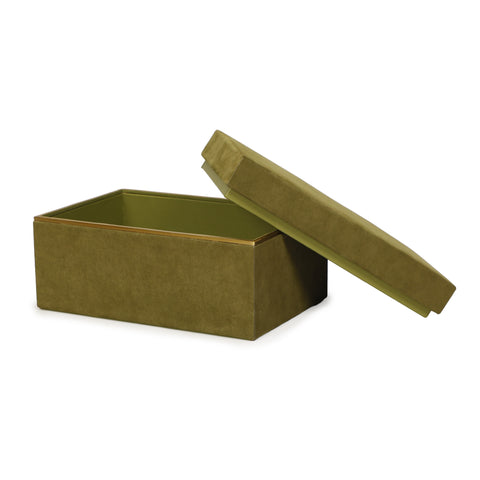 Florence Rivoli Green Vegan Suede Contract-Grade Storage Box - image 9