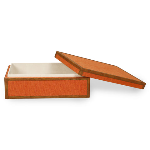 Anais Arden Orange Cotton Jute Contract-Grade Jewelry Box - image 4