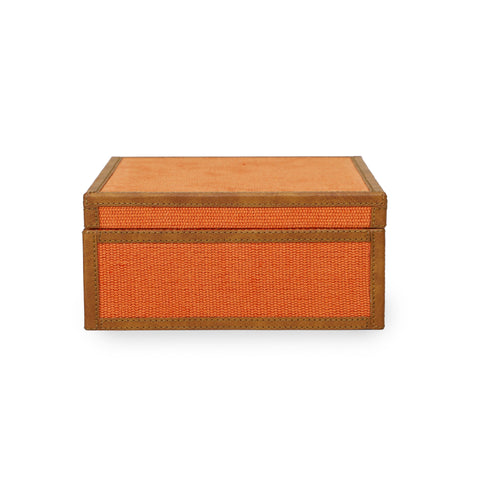 Anais Arden Orange Cotton Jute Contract-Grade Jewelry Box - image 5