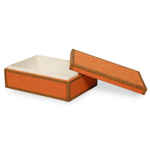 Anais Arden Orange Cotton Jute Contract-Grade Jewelry Box - image 9