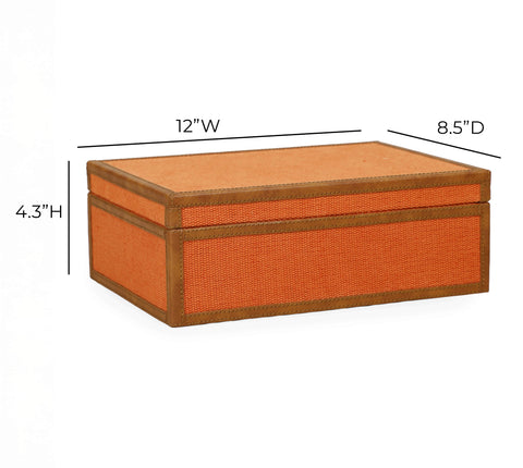 Anais Arden Orange Cotton Jute Contract-Grade Jewelry Box - image 10