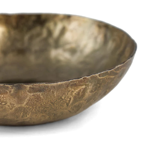 Valentina Sorrento Antique Brass Hammered Iron Catchall Round Bowls - Set of 3 - image 4