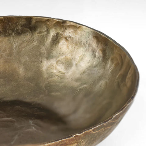 Valentina Sorrento Antique Brass Hammered Iron Catchall Round Bowls - Set of 3 - image 5