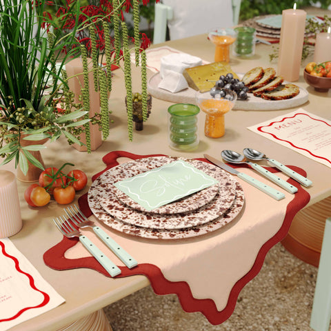 Bryn Mint and Stainless Steel Flatware - Set of 5 Pieces - Service for 1