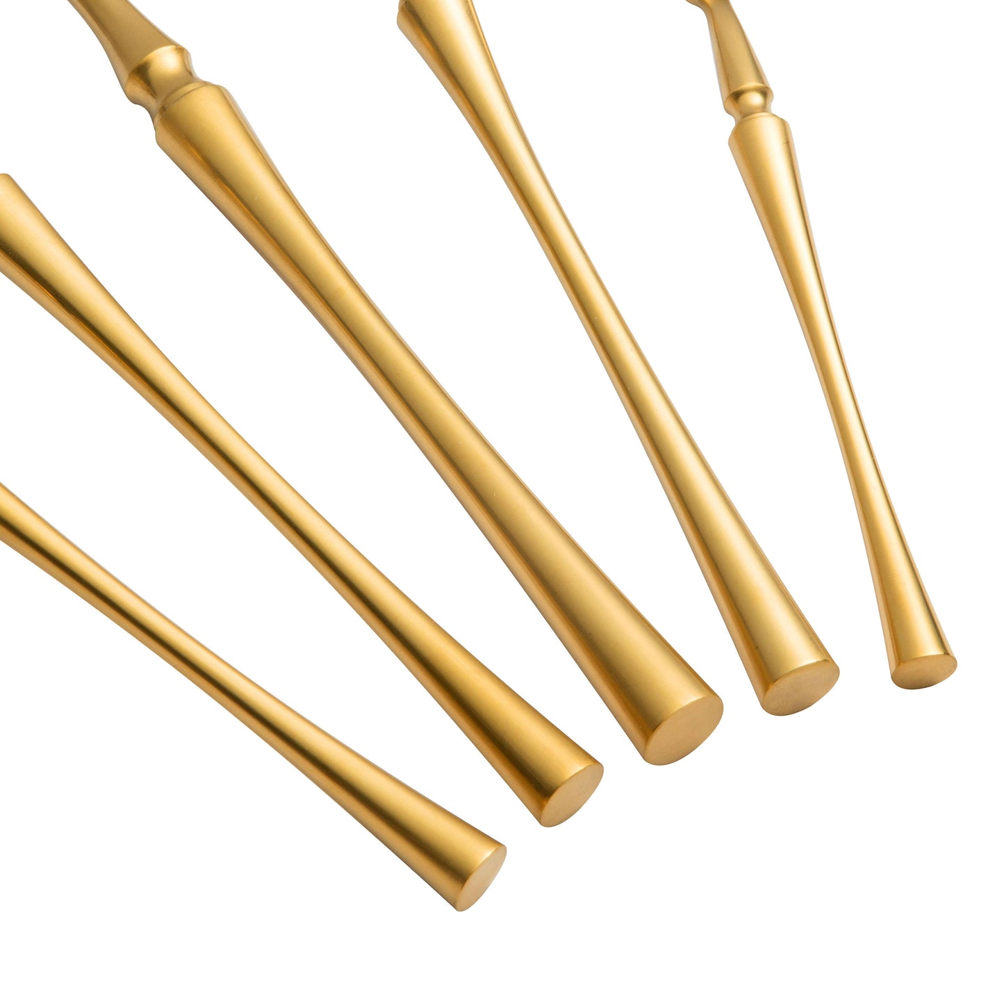 ladder brushed gold stainless steel flatware - set of 20 pieces