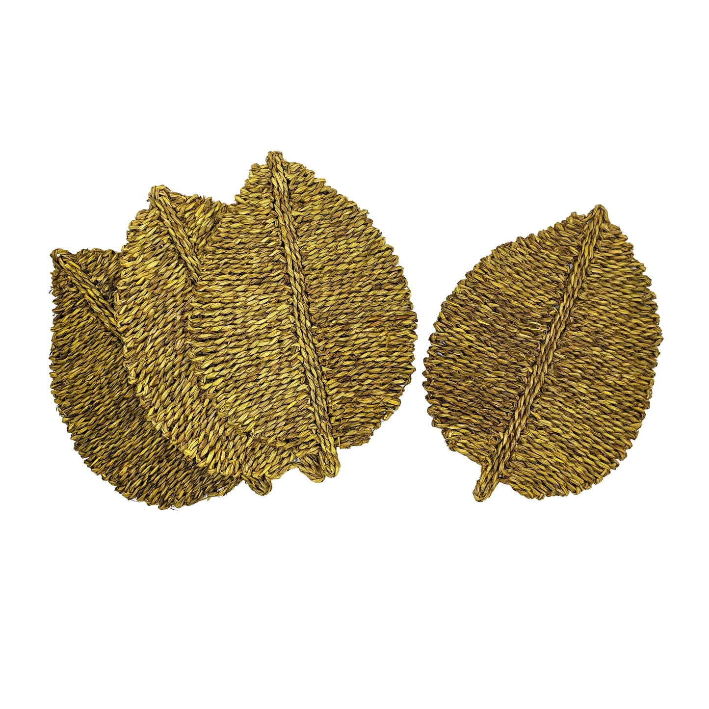 athena yellow seagrass placemat - set of 4