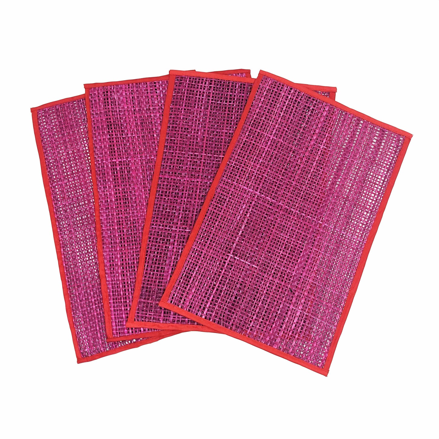 emma pink seagrass placemat - set of 4