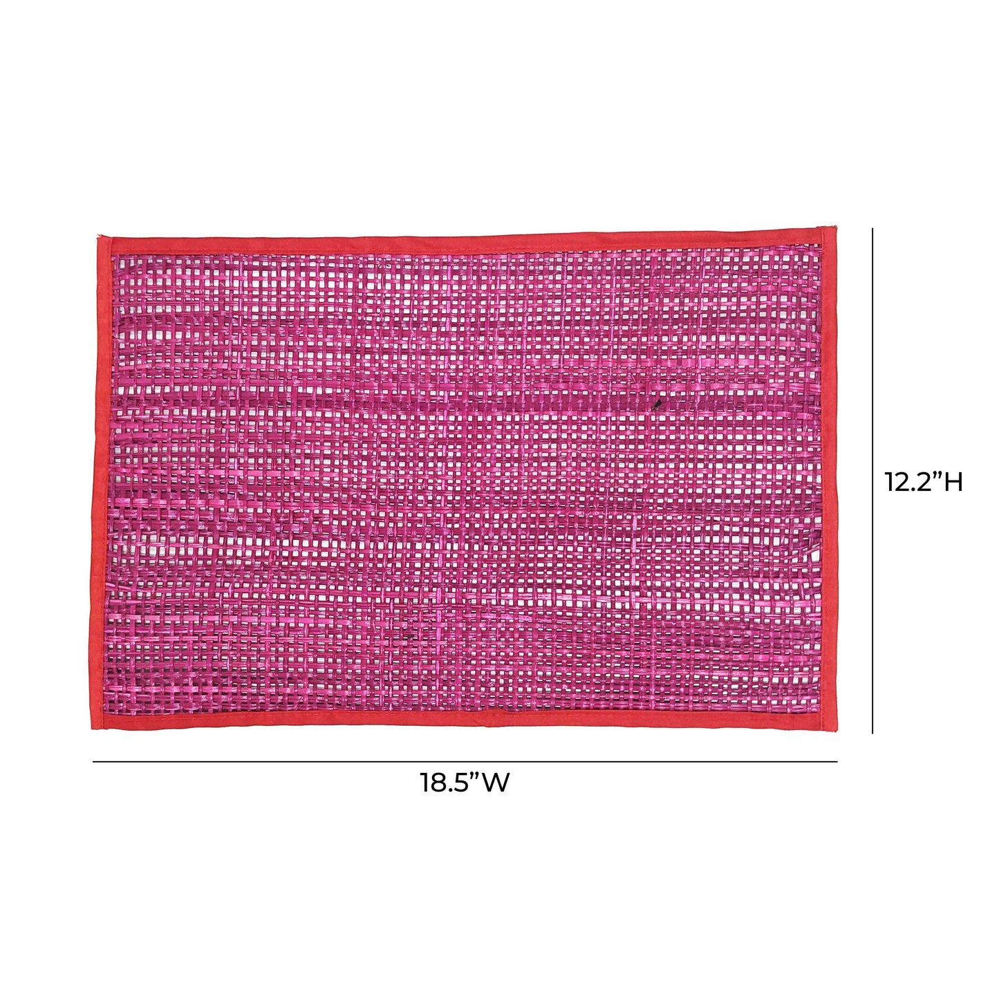 emma pink seagrass placemat - set of 4