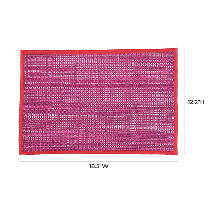 Emma Pink Seagrass Placemat - Set of 4