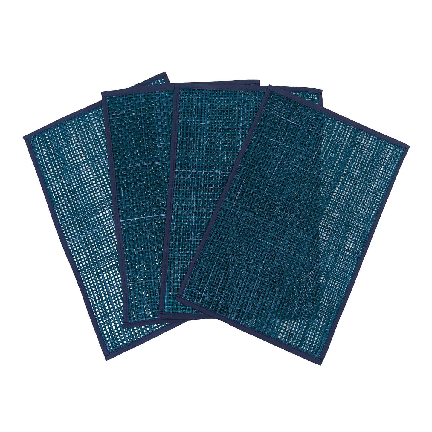 emma blue seagrass placemat - set of 4