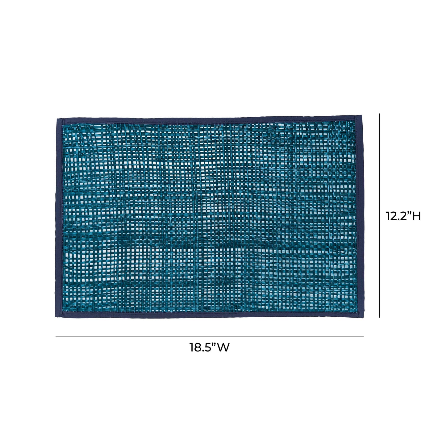 emma blue seagrass placemat - set of 4