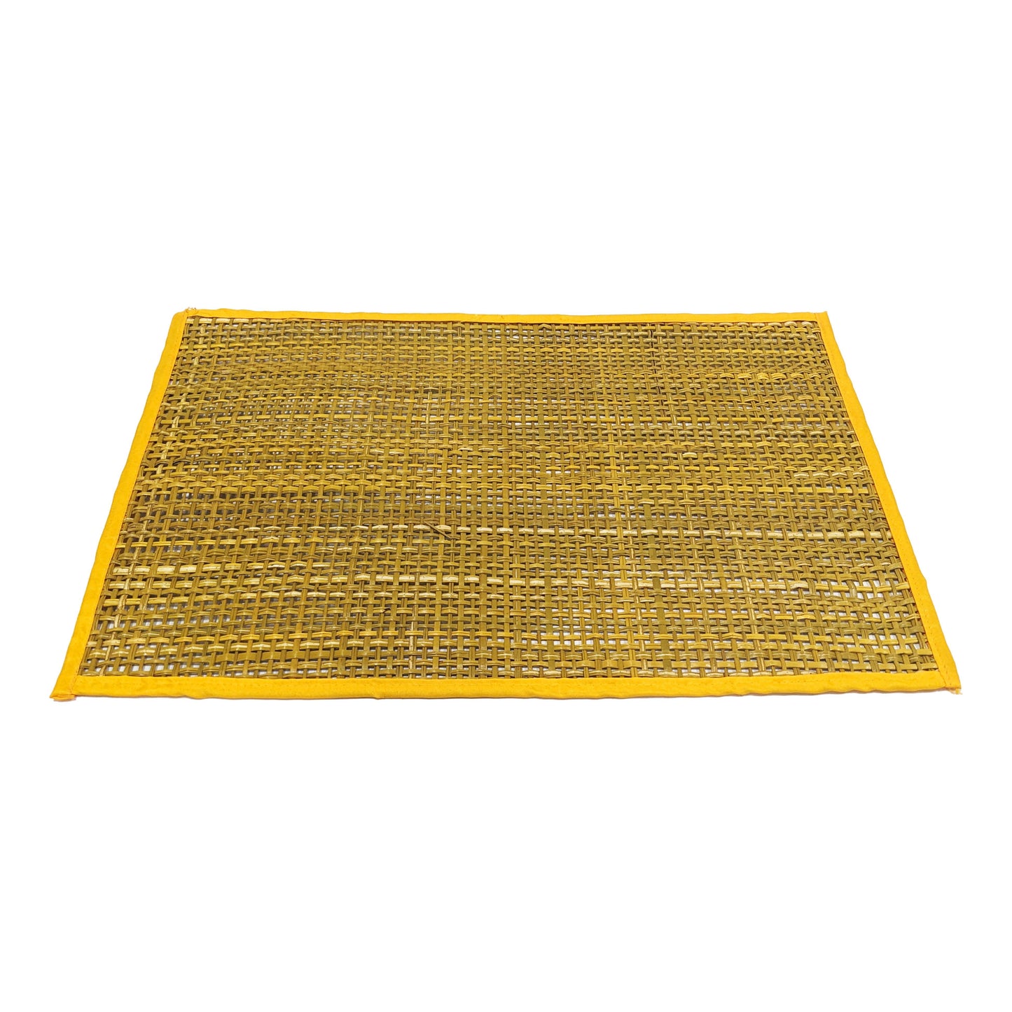 emma yellow seagrass placemats - set of 4