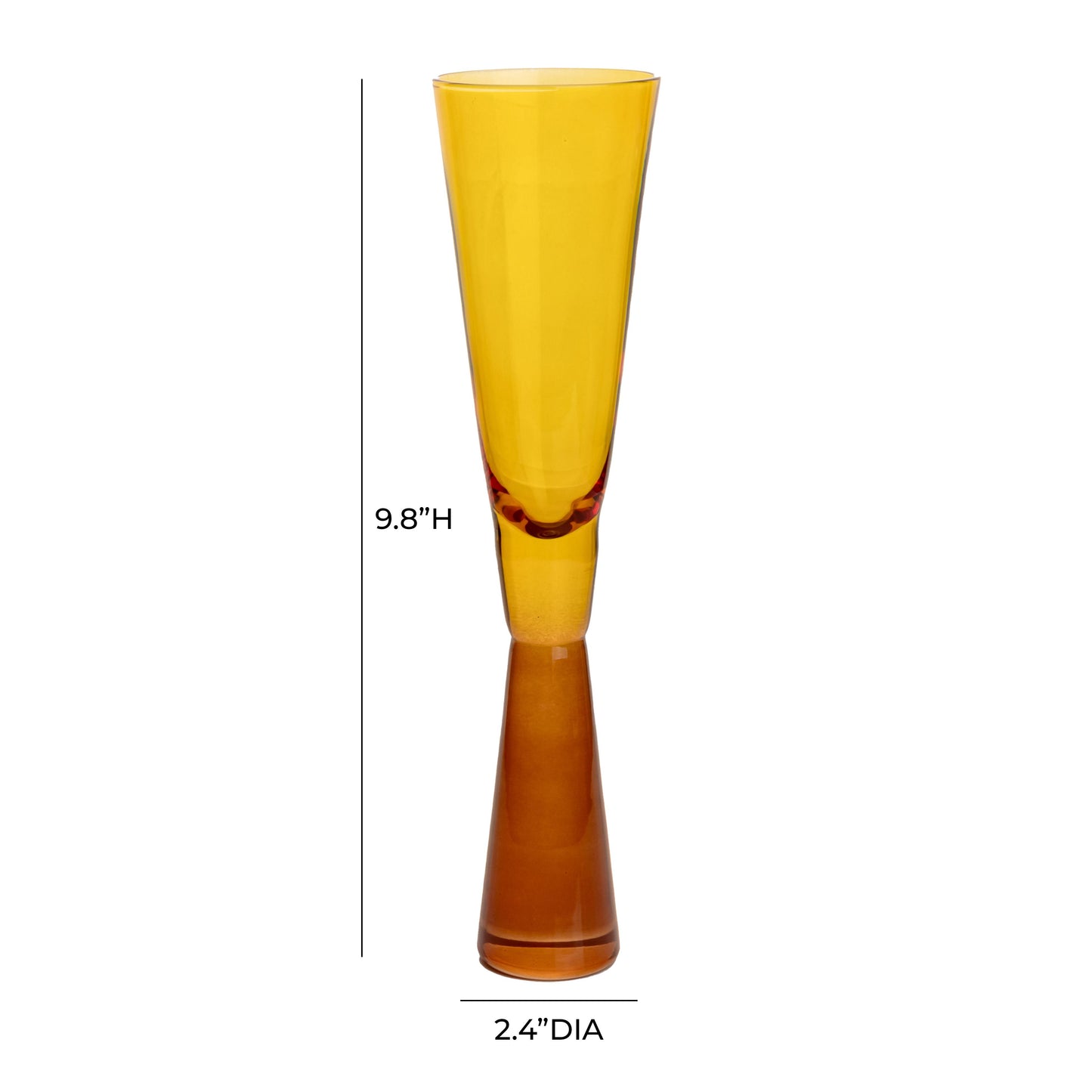 loosha amber champagne glasses - set of 4