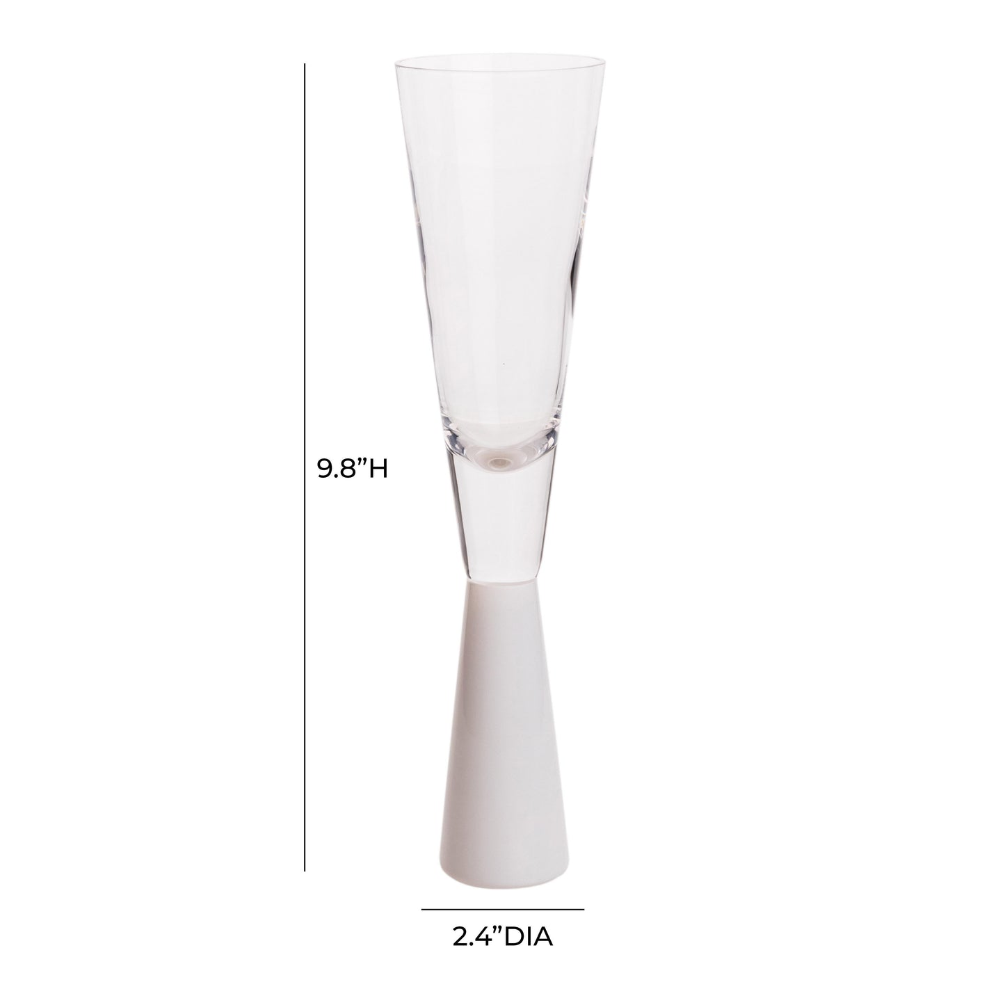 loosha white champagne glasses - set of 4