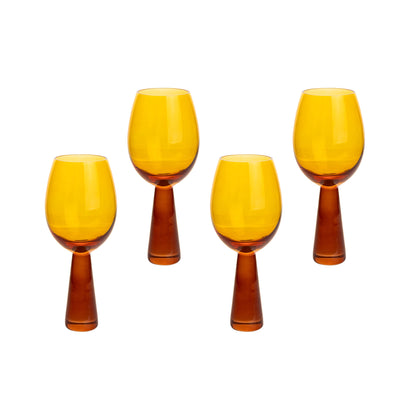 Serengeti Amber Wine Glasses - Set of 4