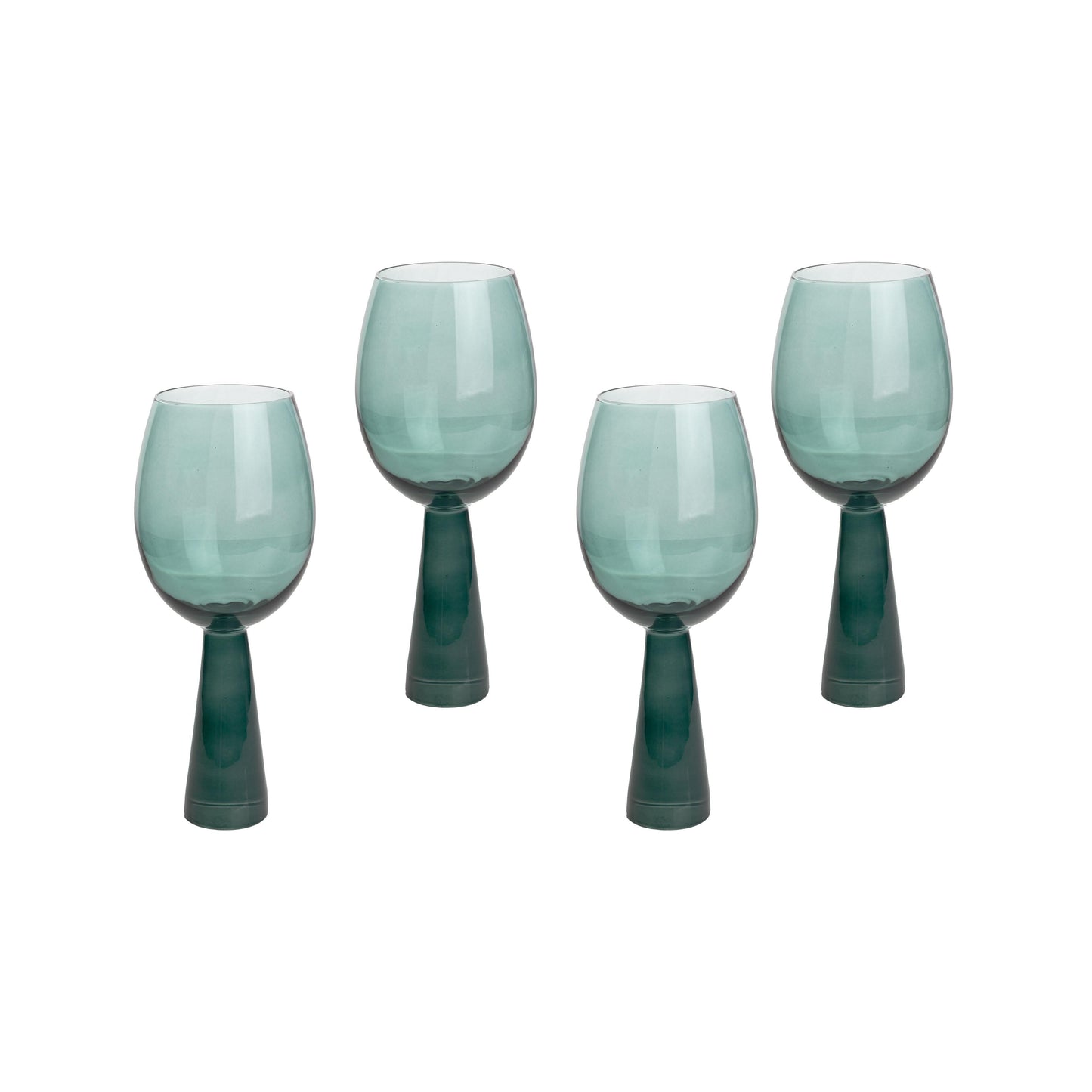 serengeti green wine glasses - set of 4