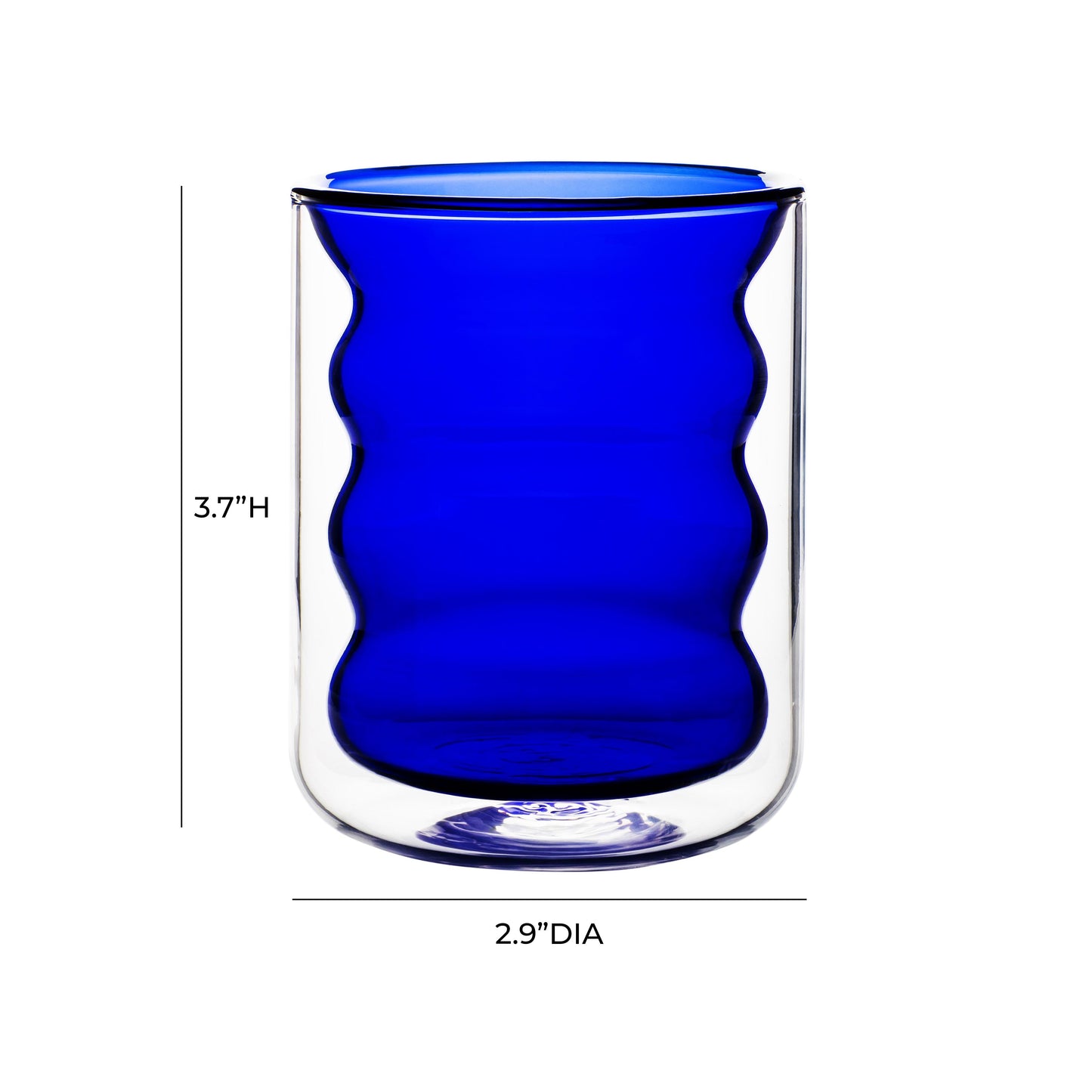 caren blue water glass - set of 4