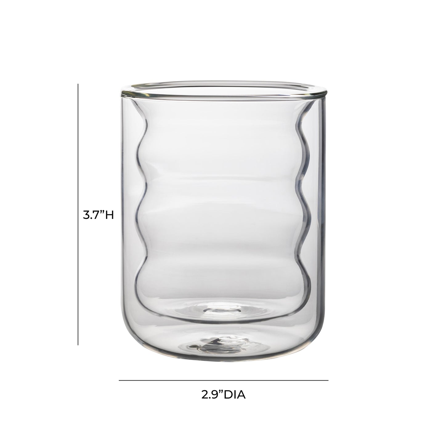 caren clear water glass - set of 4