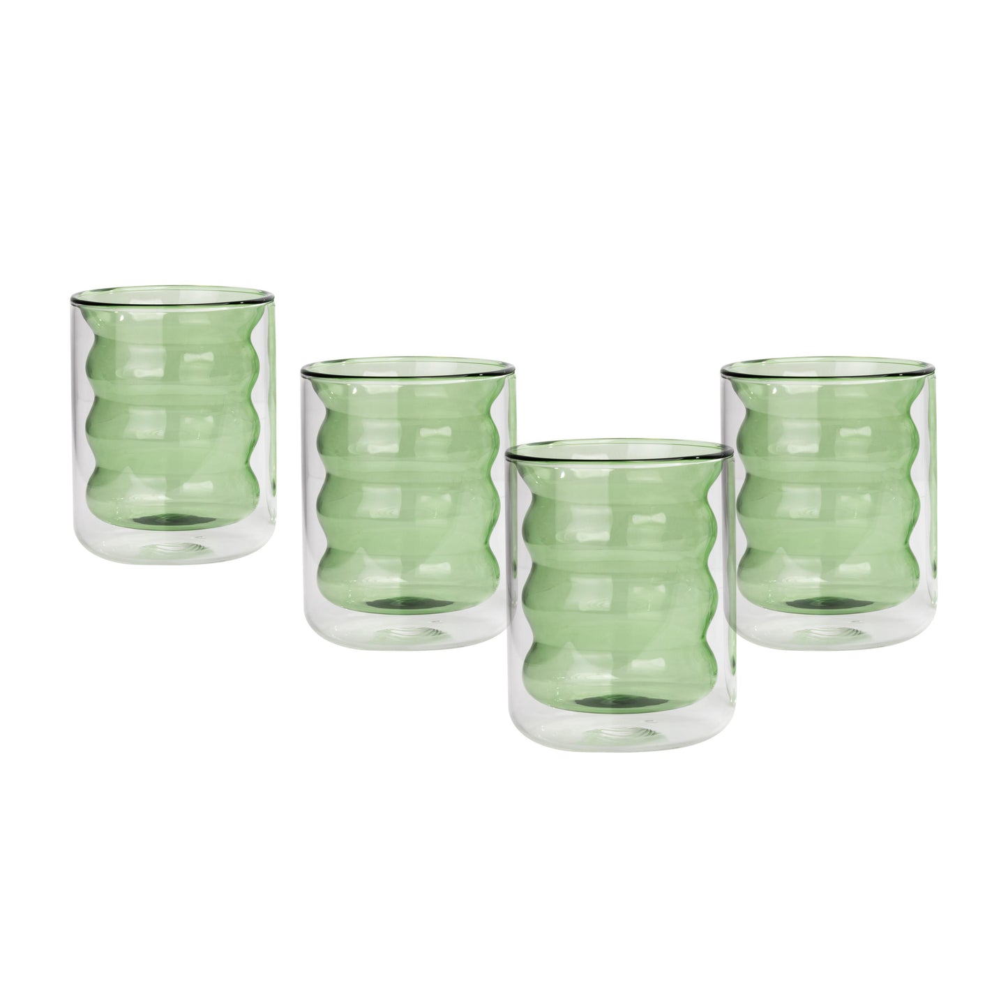 caren green water glass - set of 4