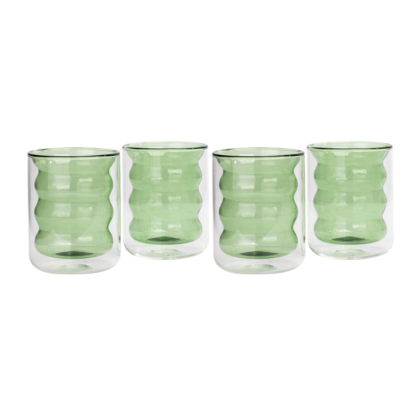 caren green water glass - set of 4