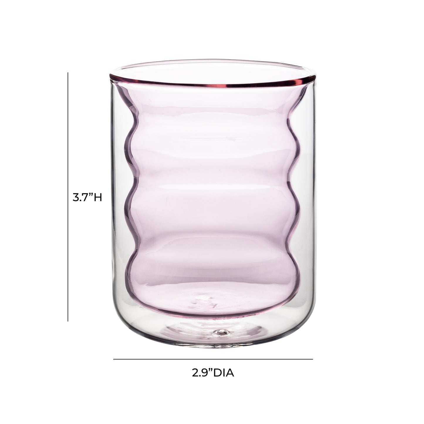 caren blush water glass - set of 4