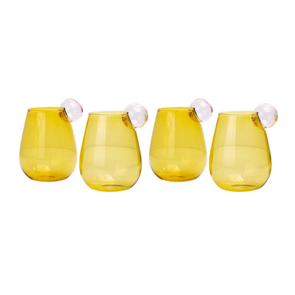 Violette Amber Water Glass - Set of 4