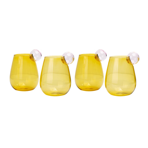 Violette Amber Water Glass - Set of 4