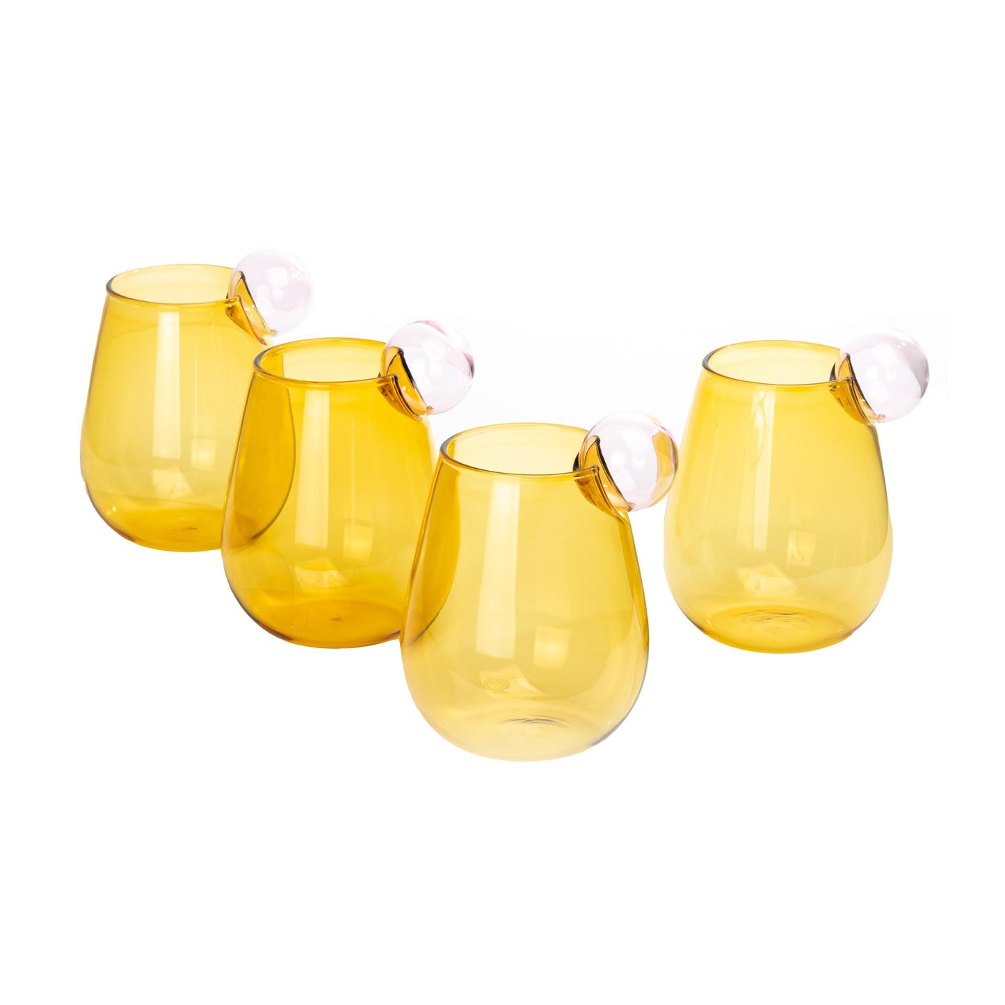 violette amber water glass - set of 4