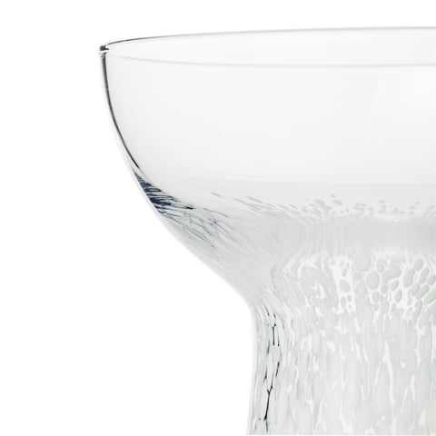 Adeline Clear White Dots Handblown Cocktail Glass - Set of 4