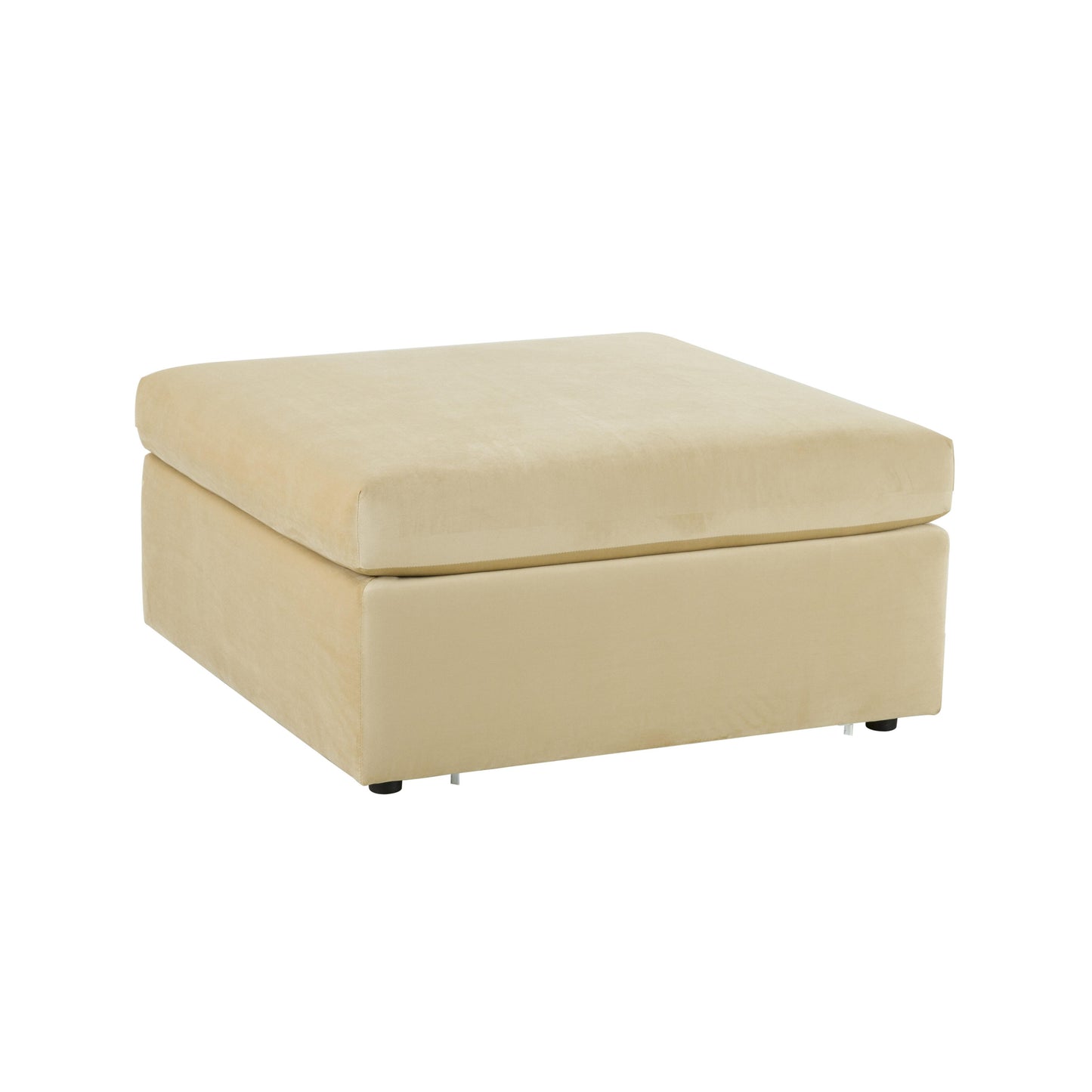 emma champagne velvet modular ottoman