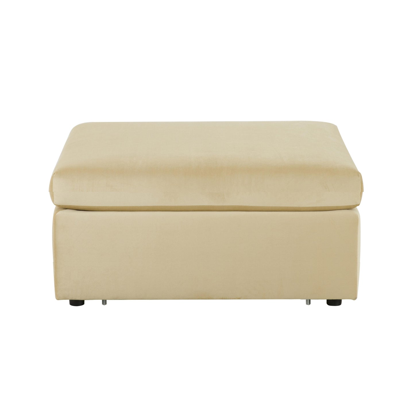 emma champagne velvet modular ottoman