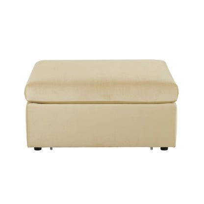 Emma Champagne Velvet Modular Ottoman