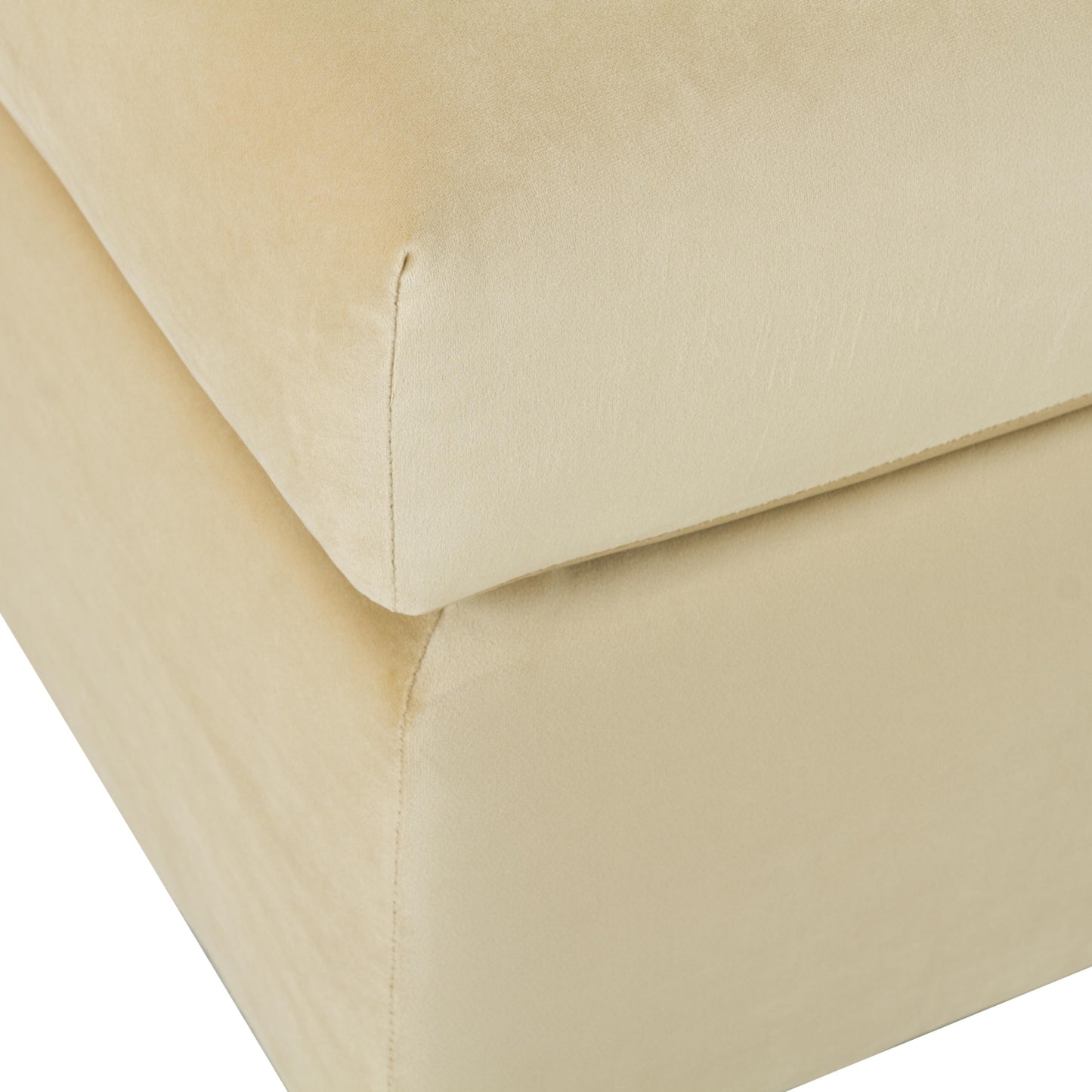 emma champagne velvet modular ottoman