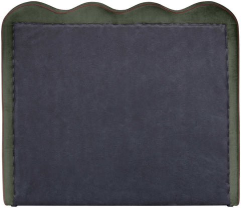 Indie Green Velvet Upholstered Twin Bed, 1 Piece (Style 2)