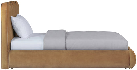 Indie Saddle Velvet Upholstered Twin Bed, 1 Piece (Style 2)