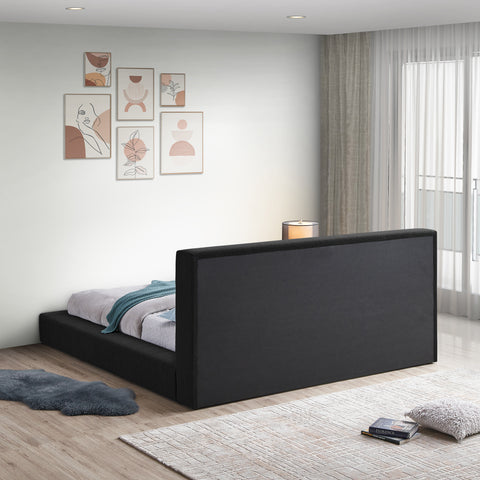 Nube Black Boucle Fabric Full Bed F
