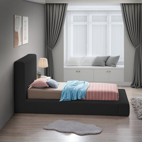 Nube Black Boucle Fabric Twin Bed T