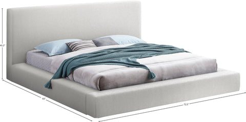 Nube Cream Boucle Fabric Full Bed F