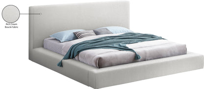 Nube Cream Boucle Fabric Full Bed F