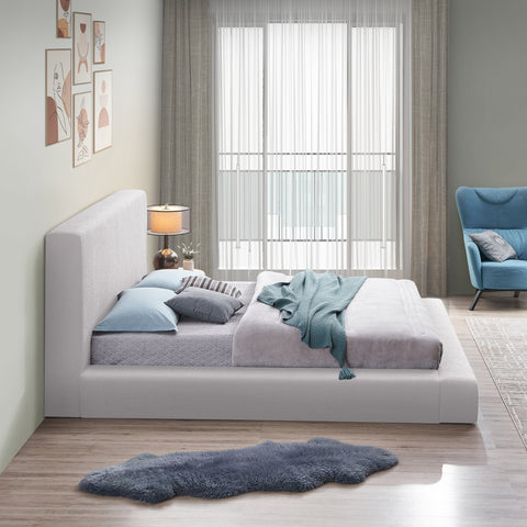 Nube Cream Boucle Fabric Full Bed F