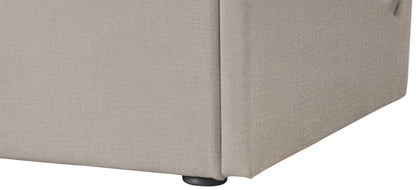 Aurora Beige Velvet King Bed (3 Boxes) K