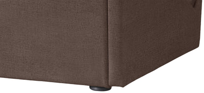 Aurora Brown Velvet King Bed (3 Boxes) K