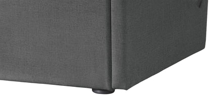 Aurora Grey Velvet King Bed (3 Boxes) K