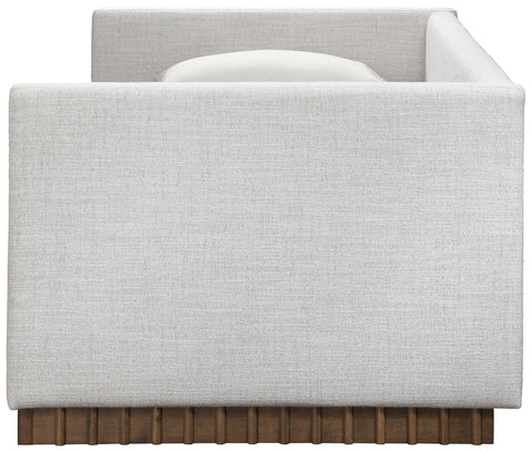 Selene Cream Linen Textured Fabric Upholstered Twin Daybed, 1 Piece